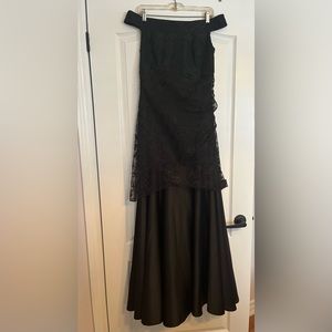 Off the shoulder black gown